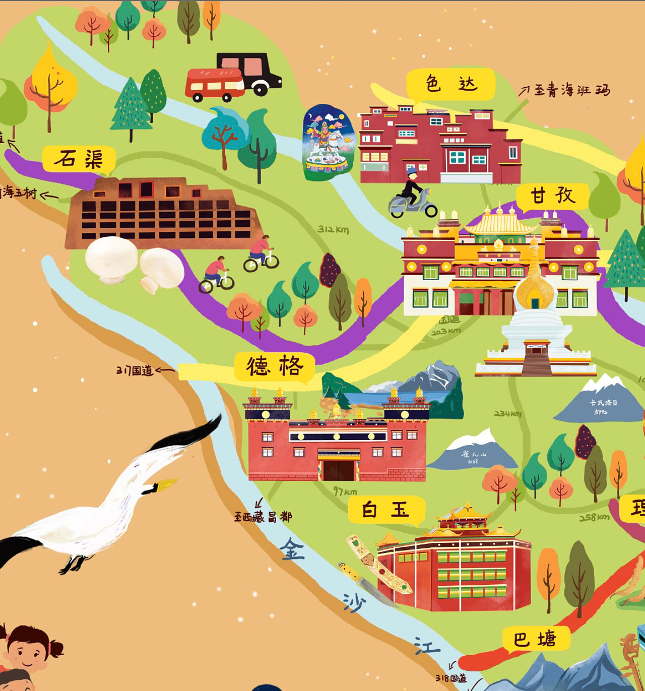 浦江手绘地图景区的文化宝库